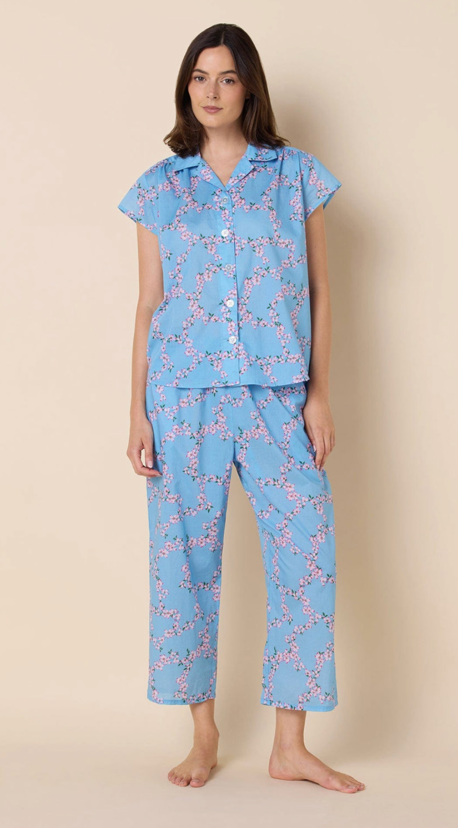 Skyblush Garland Voile Capri