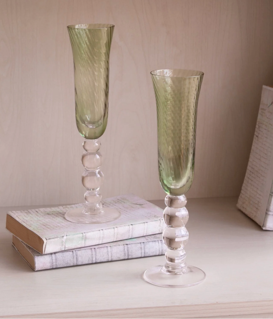 GLASS French Swirl Champagne Flute