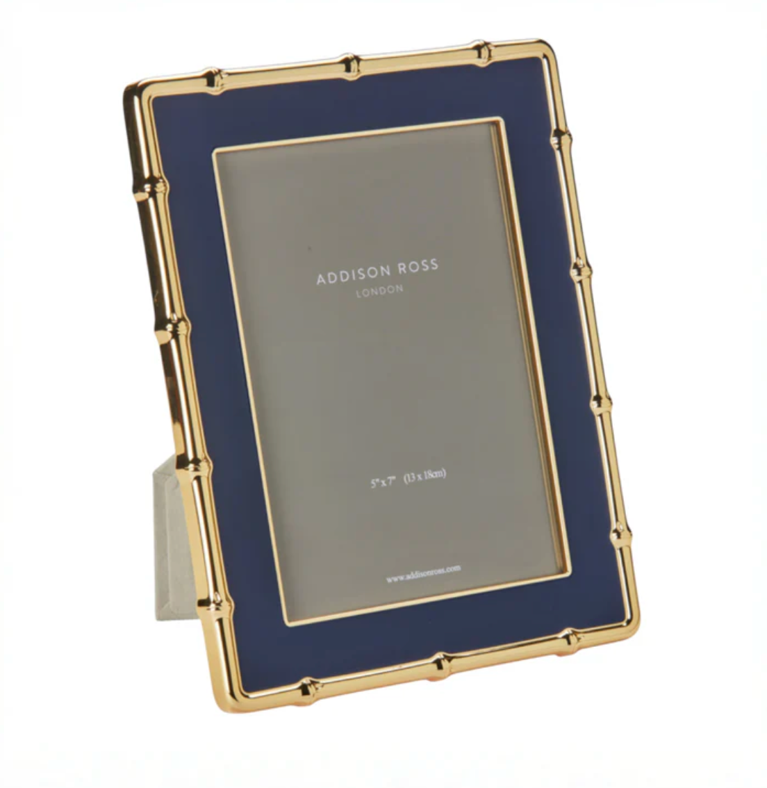 Navy and Gold Bamboo Enamel Frame