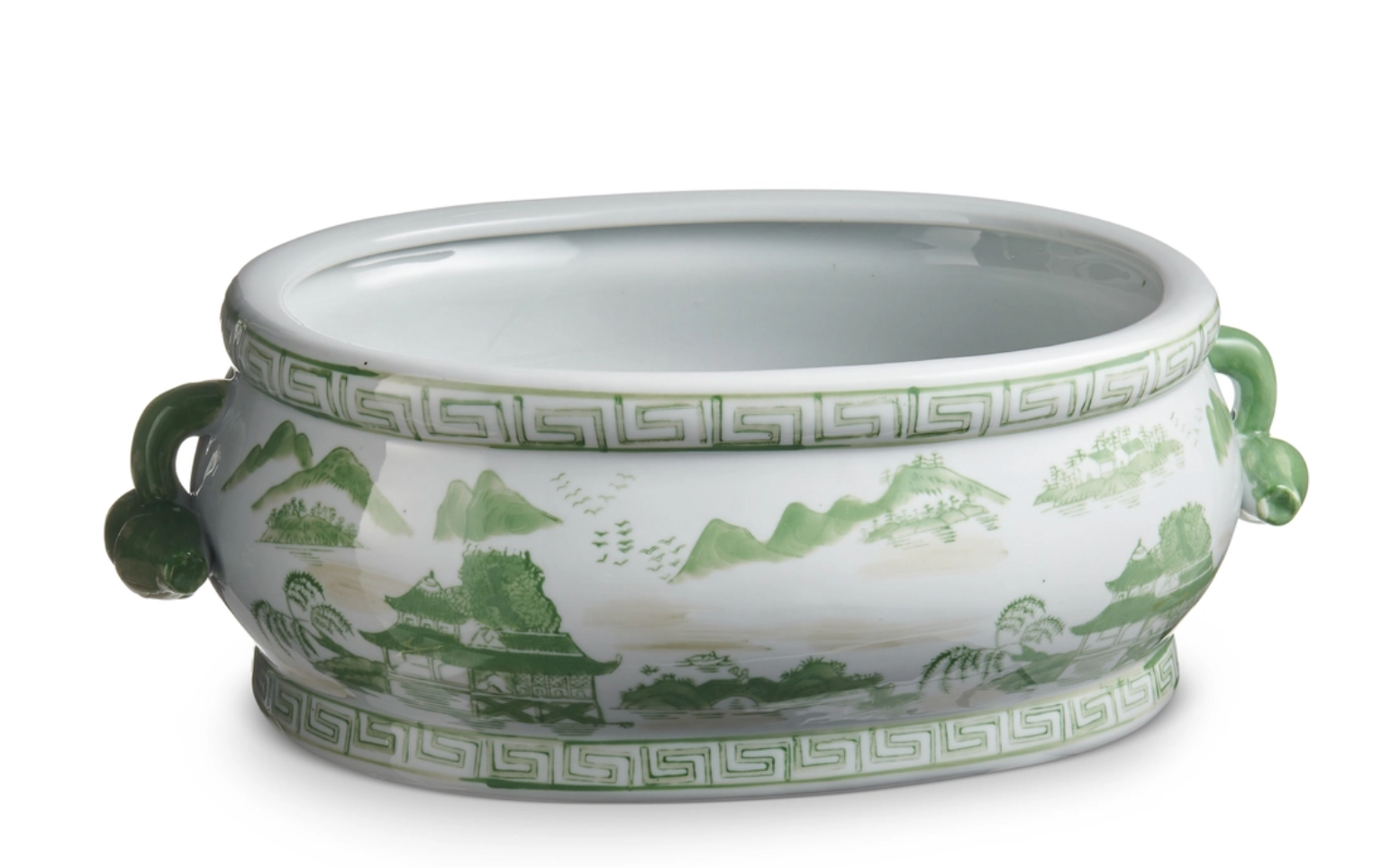 Green And White Planter