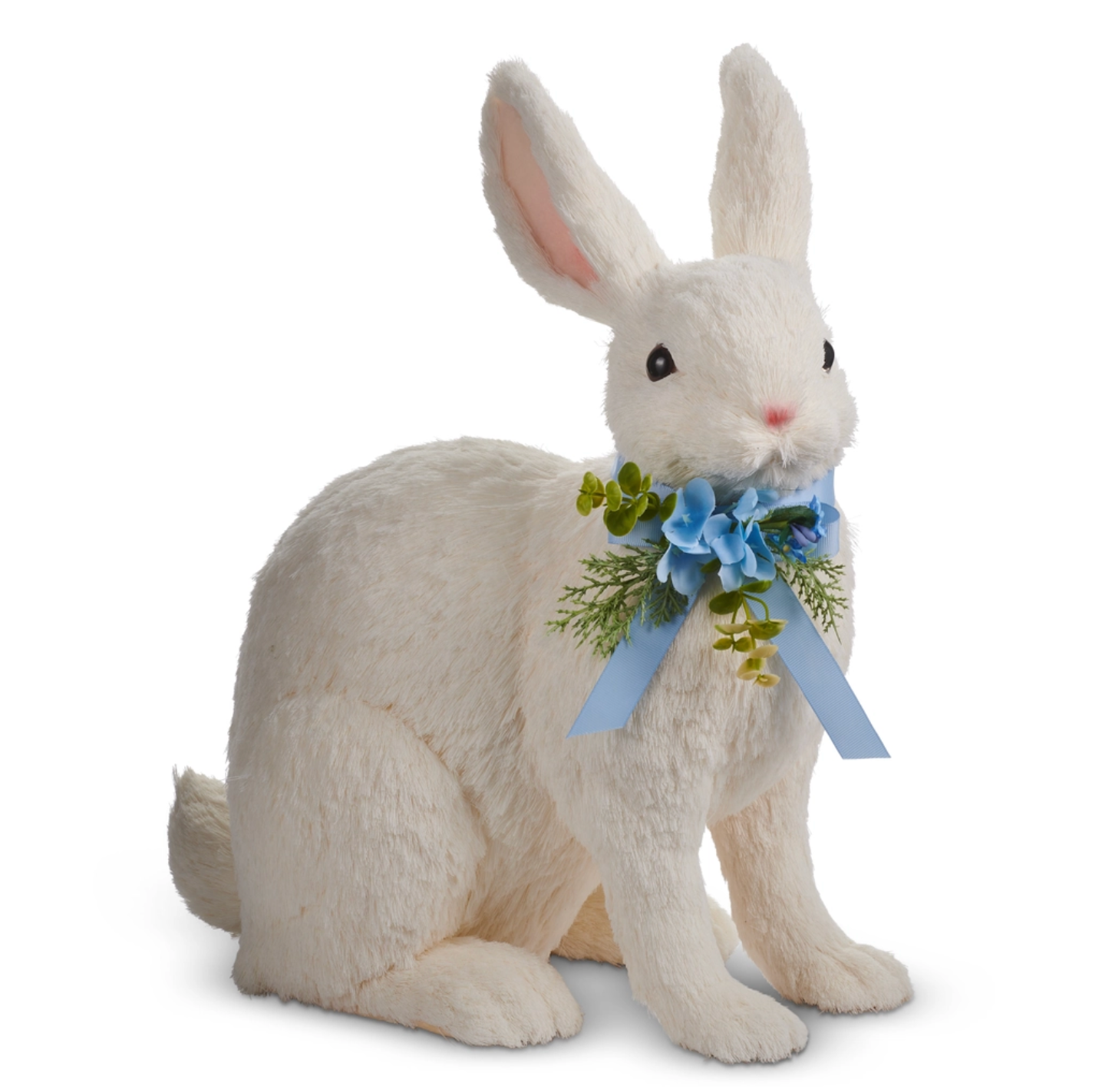 Sisal Bunny With Blue Bow