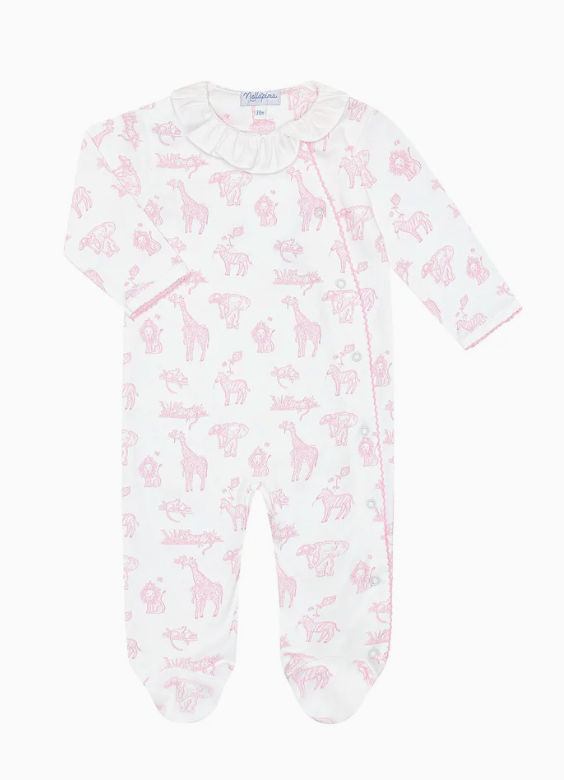 Pink Safari Crossover Footie
