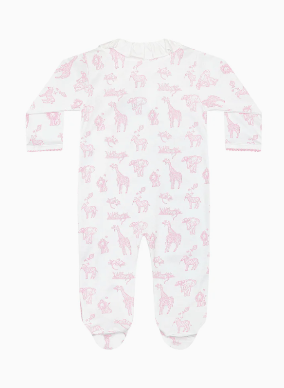 Pink Safari Crossover Footie