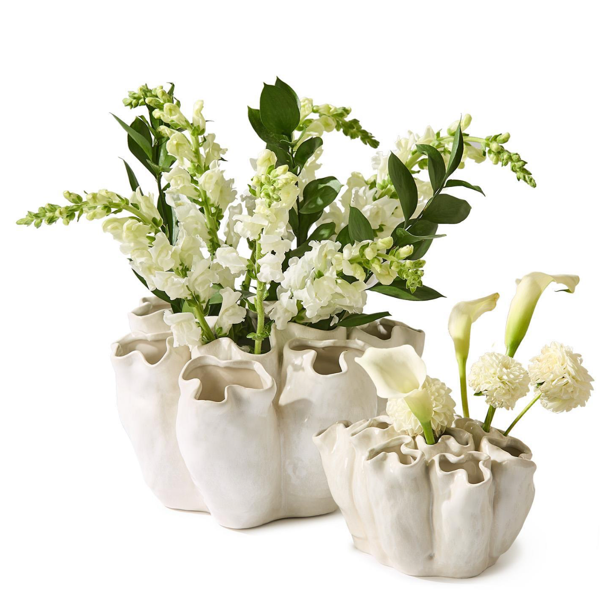 Banyan White Ceramic Vase