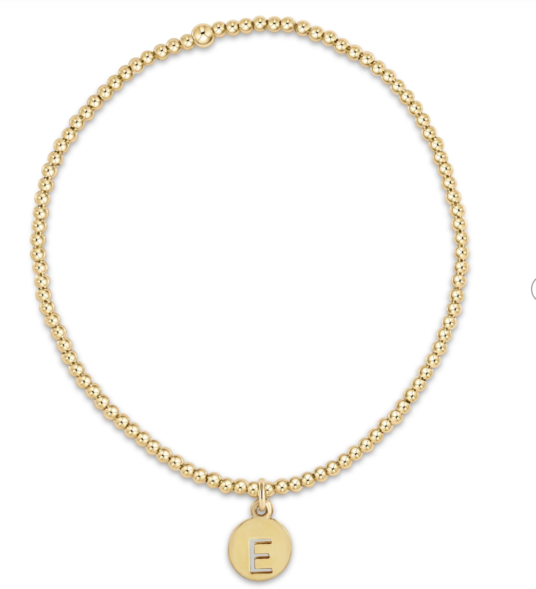 Classic Gold 2mm Initial Bracelet