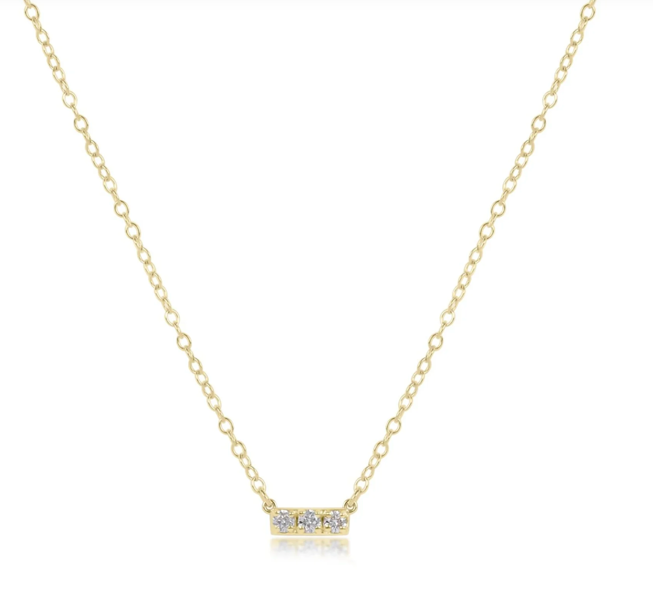 ENewton 14k Gold and Diamond Signature Cross Necklace