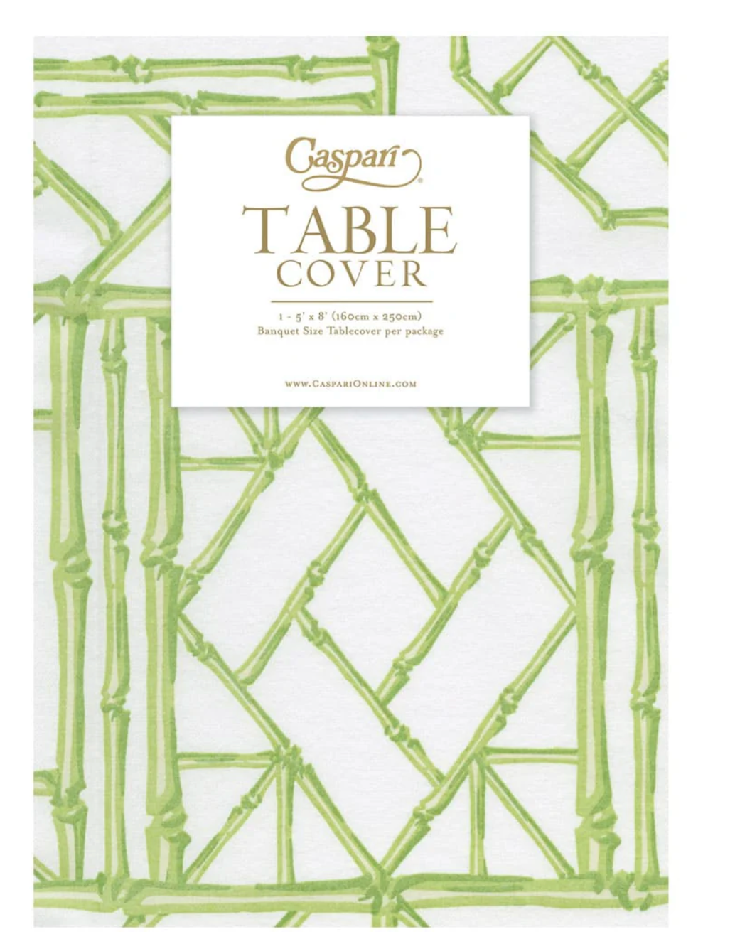 Bamboo Screen Moss Green Paper Linen Tablecover