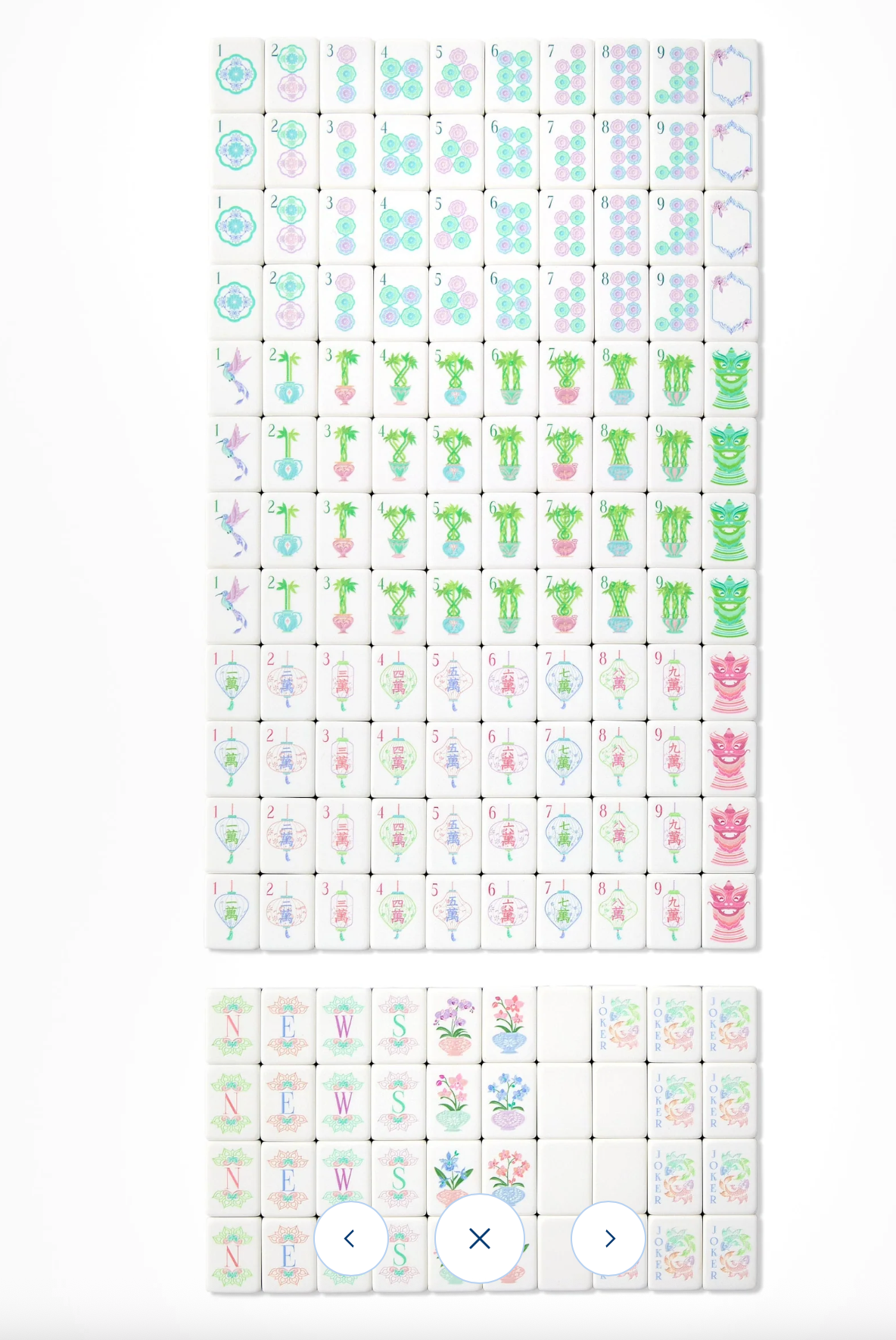 Moonlight Mahjong Tiles