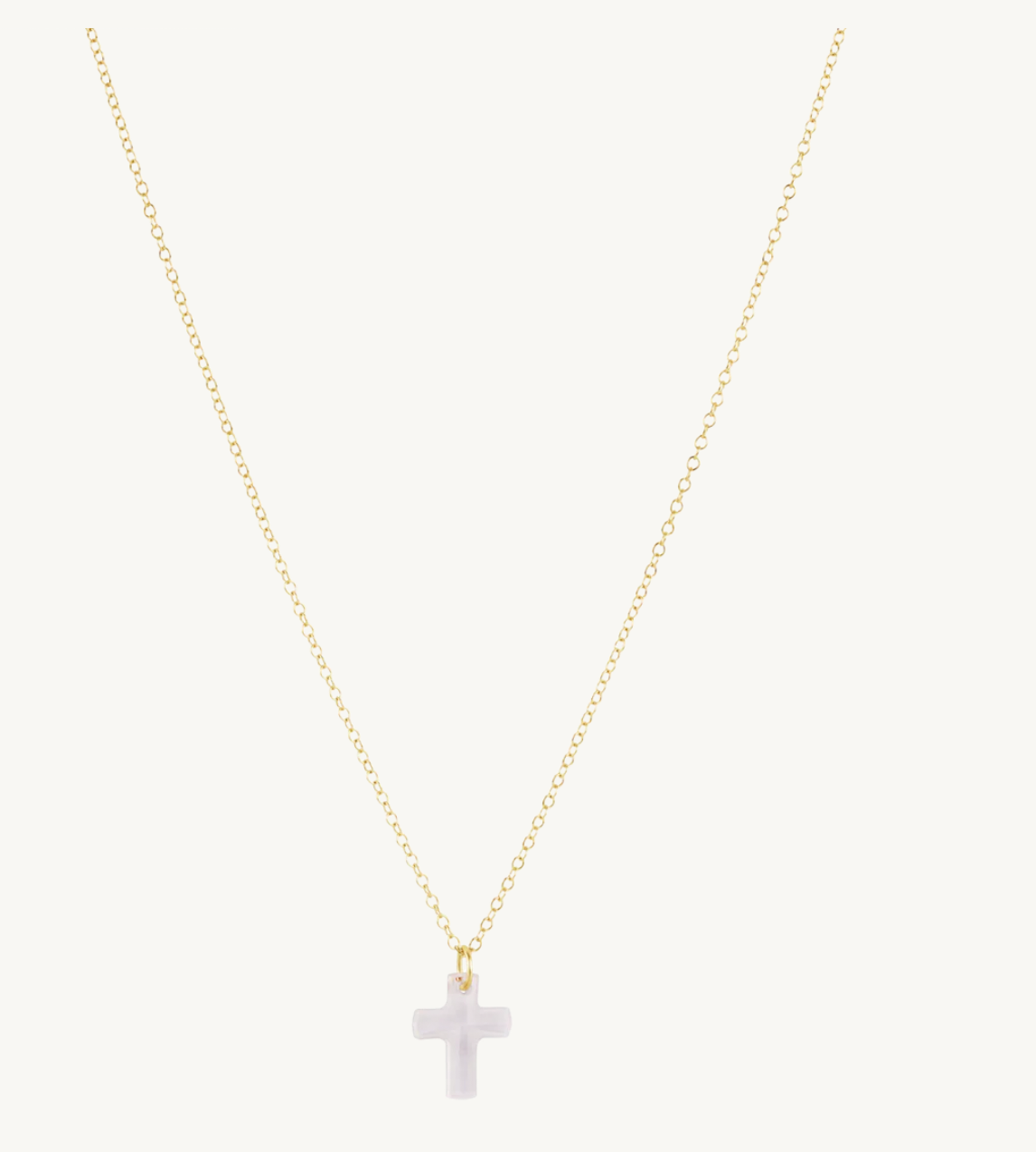 16' Necklace Gold - Blessed Crystal Charm