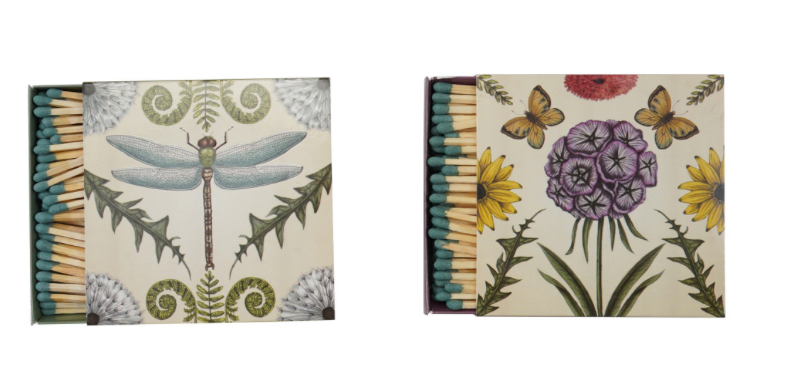 Safety Matches in Matchbox w/ Animals and Botanicals