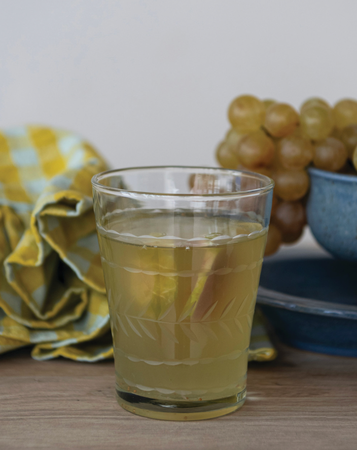 Hand-Blown Drinking Glass w/ Pattern
