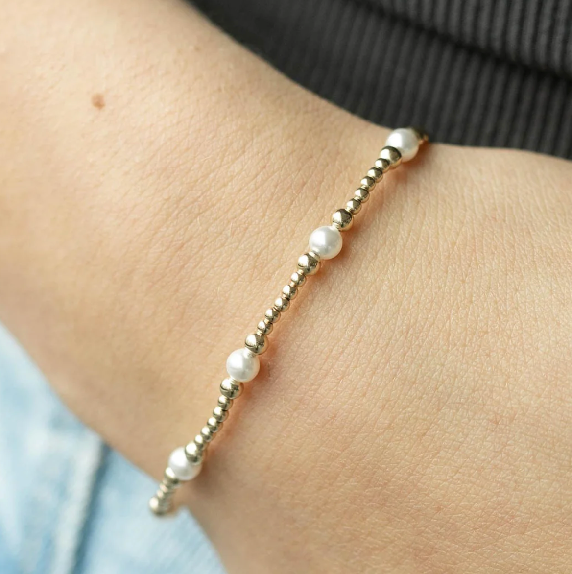 Purpose Pearl 5mm Gold Bracelet