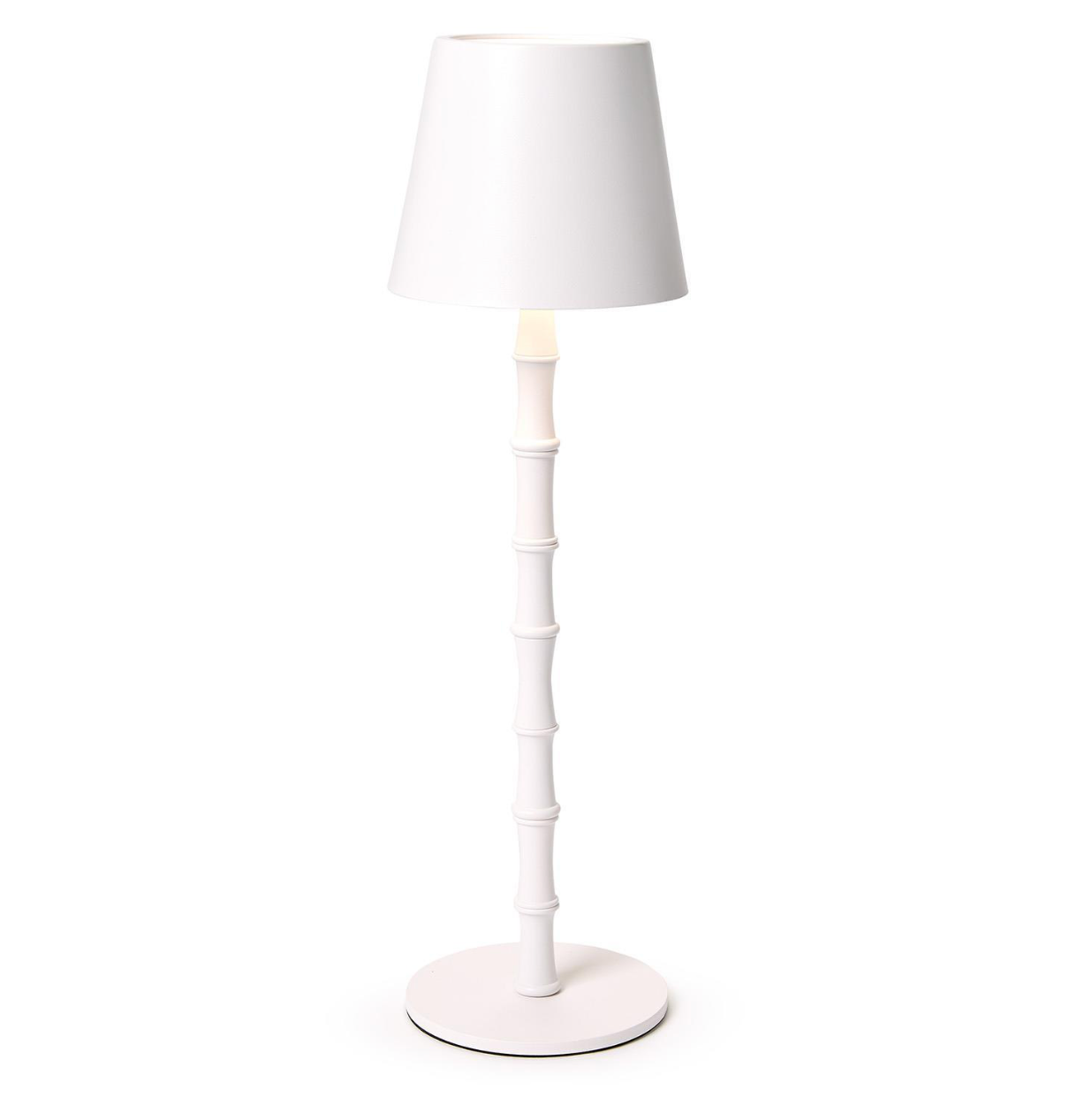 White Bamboo LED Cordless Table Lamp