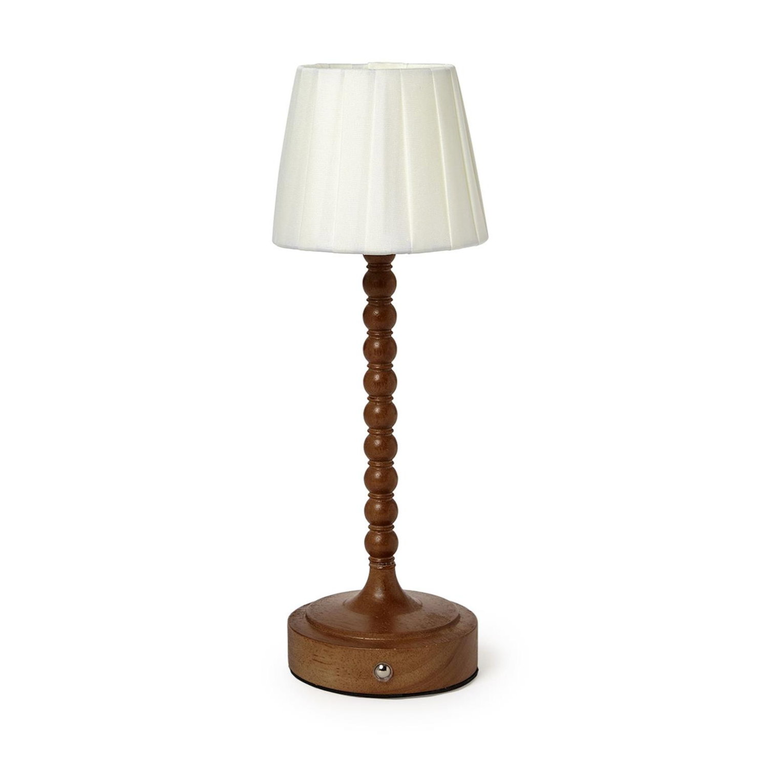 Cordless Beaded Wood Lamp