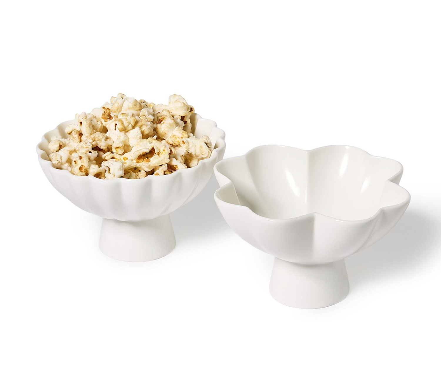 Ruffled Edge Matte White Tidbit Bowl