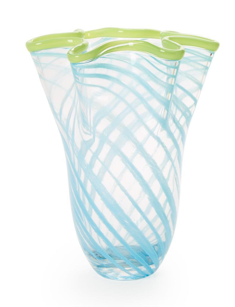 Swirl Flare Hand Blown Vase