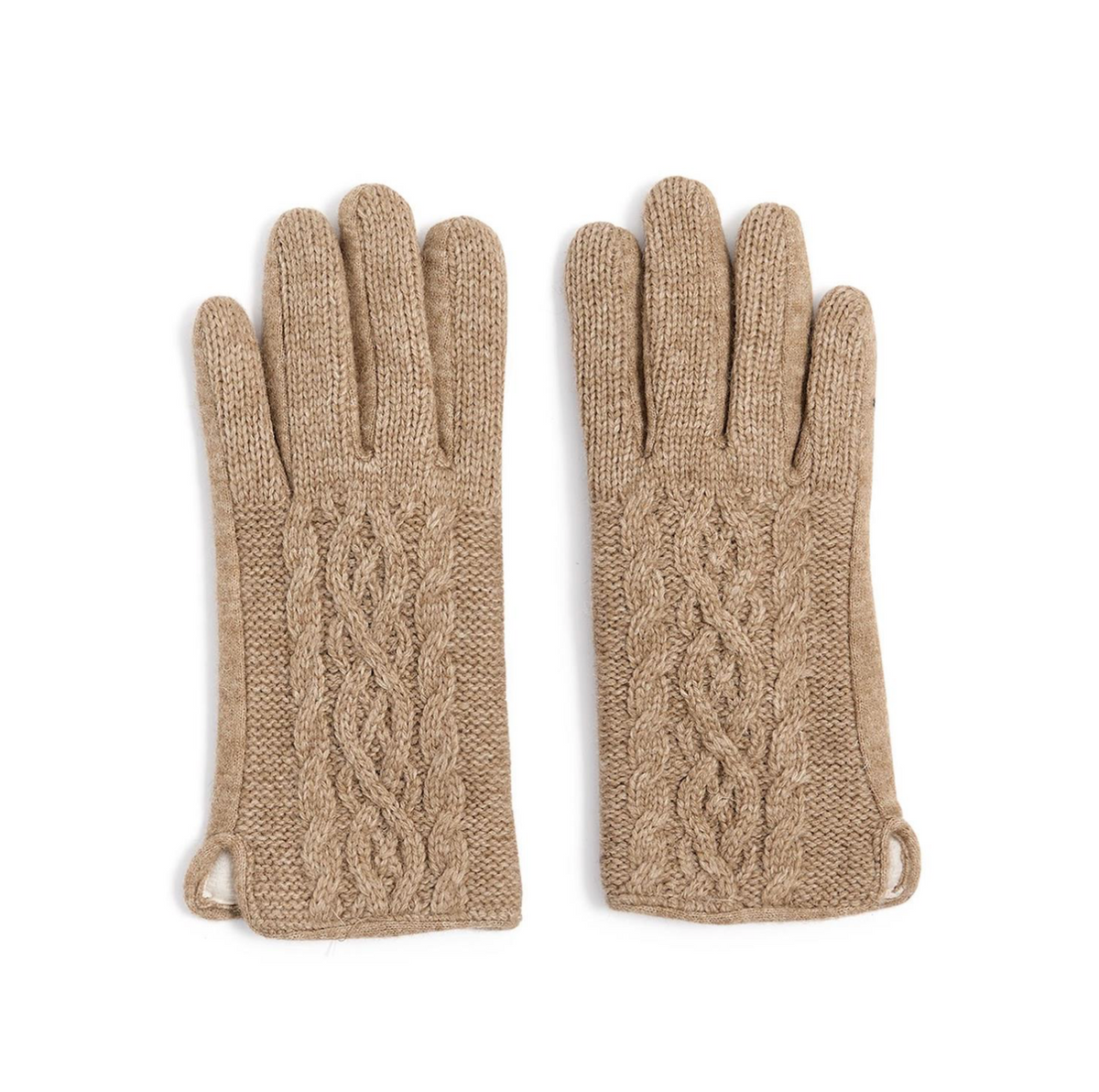 Classic Cable Glove with Microsuede Palm