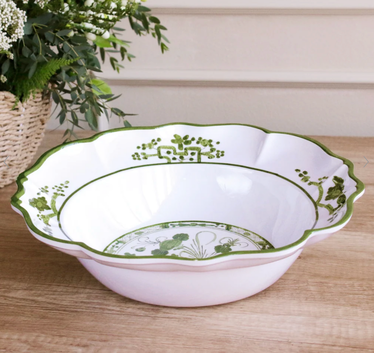 VIDA Faenza Bowl (Green and White)