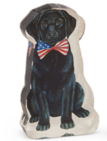 Patriotic Pup Acrylic Block Cut Out