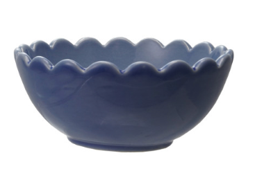 Stoneware Bowl w/ Scalloped Edge Mini