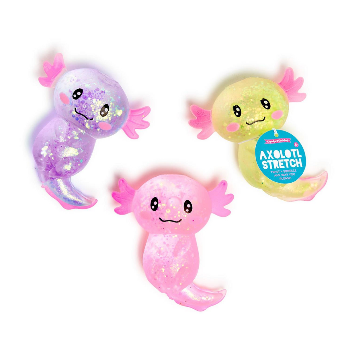 Squishy Glitter Axolotl