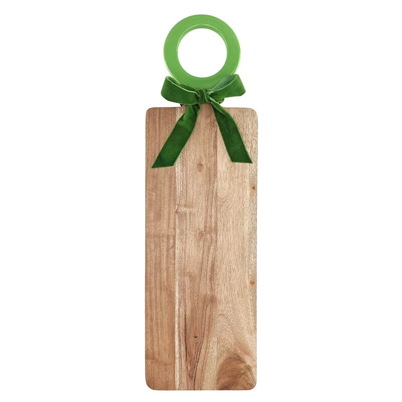 Long Wood Board with Enamel Handle
