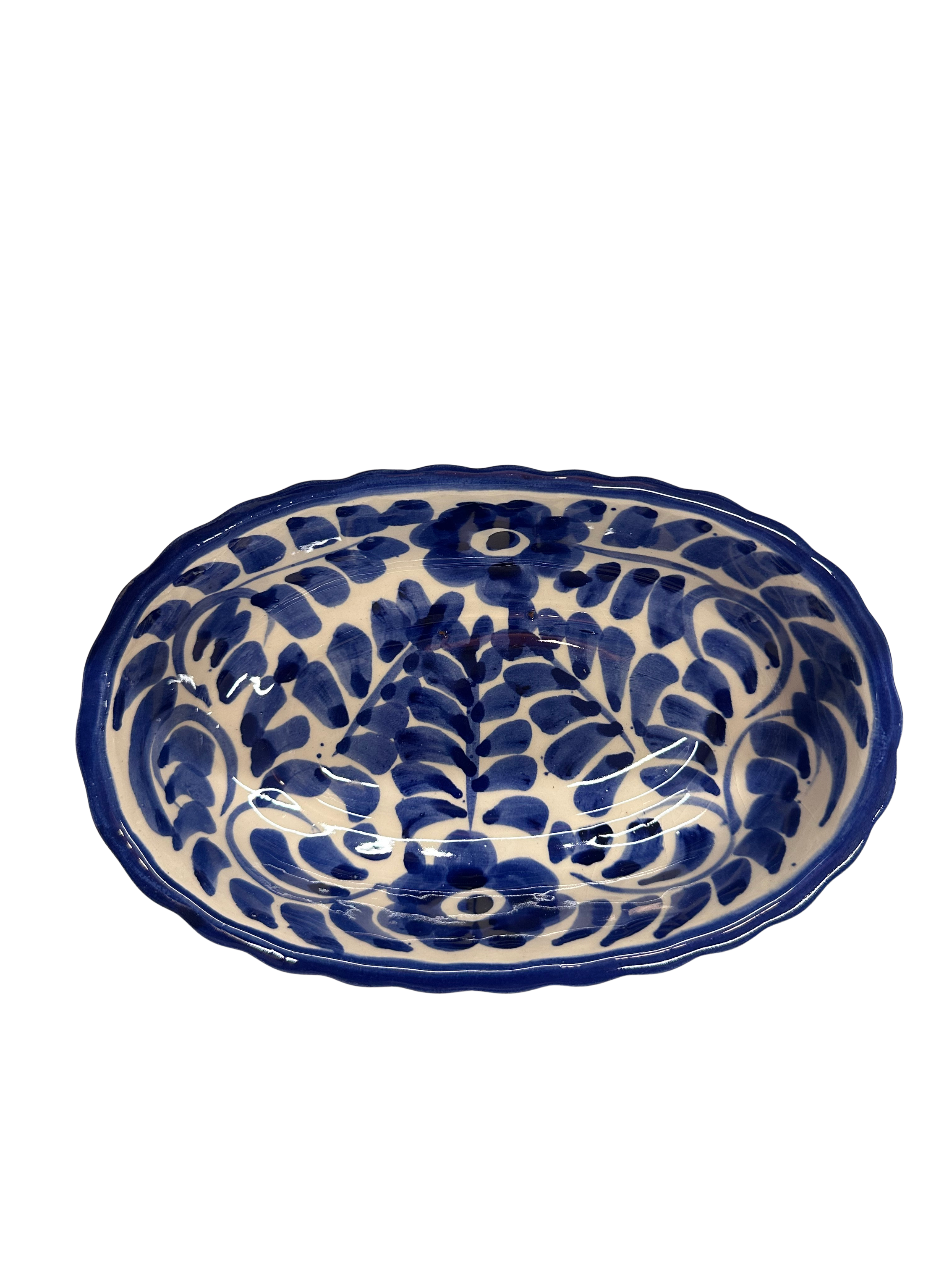 Medium Scalloped Edge Oval Dish