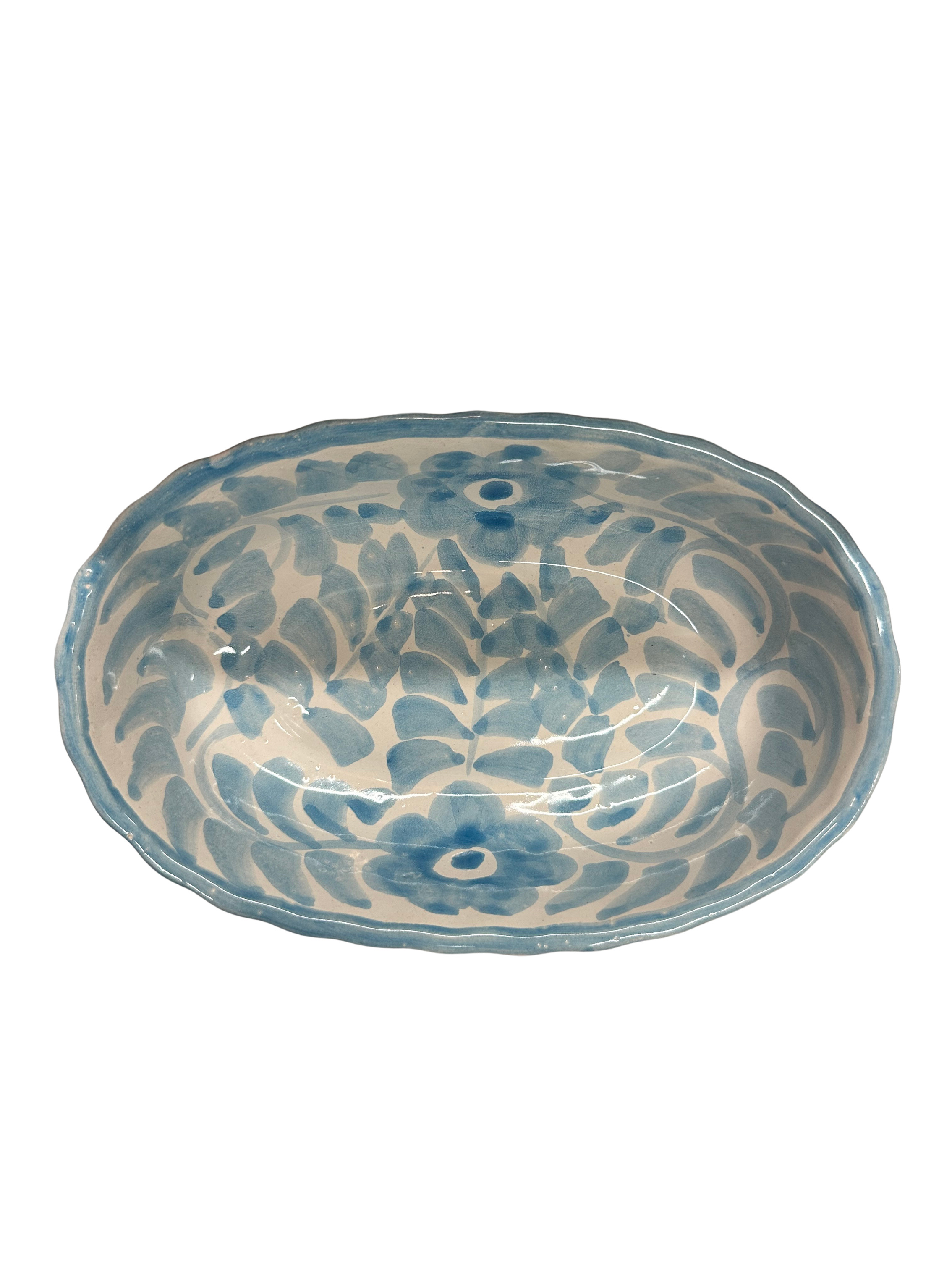 Medium Scalloped Edge Oval Dish
