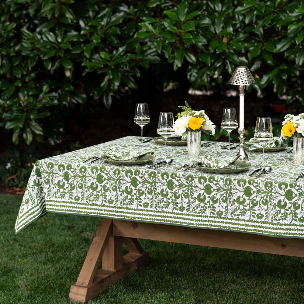 Cactus Flower (Lettuce Green) Tablecloth