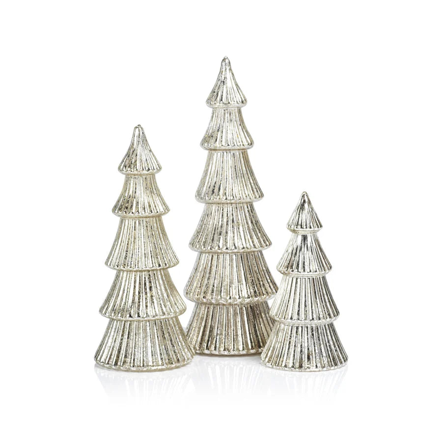 LED Antique Silver Tree