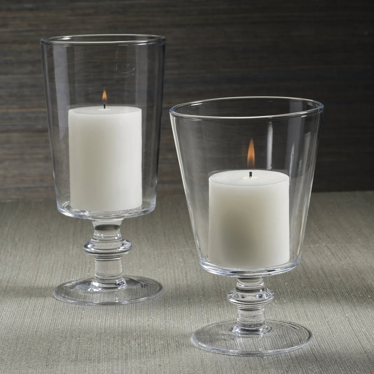 Palmilla Mouth Blown Glass Hurricane Vase
