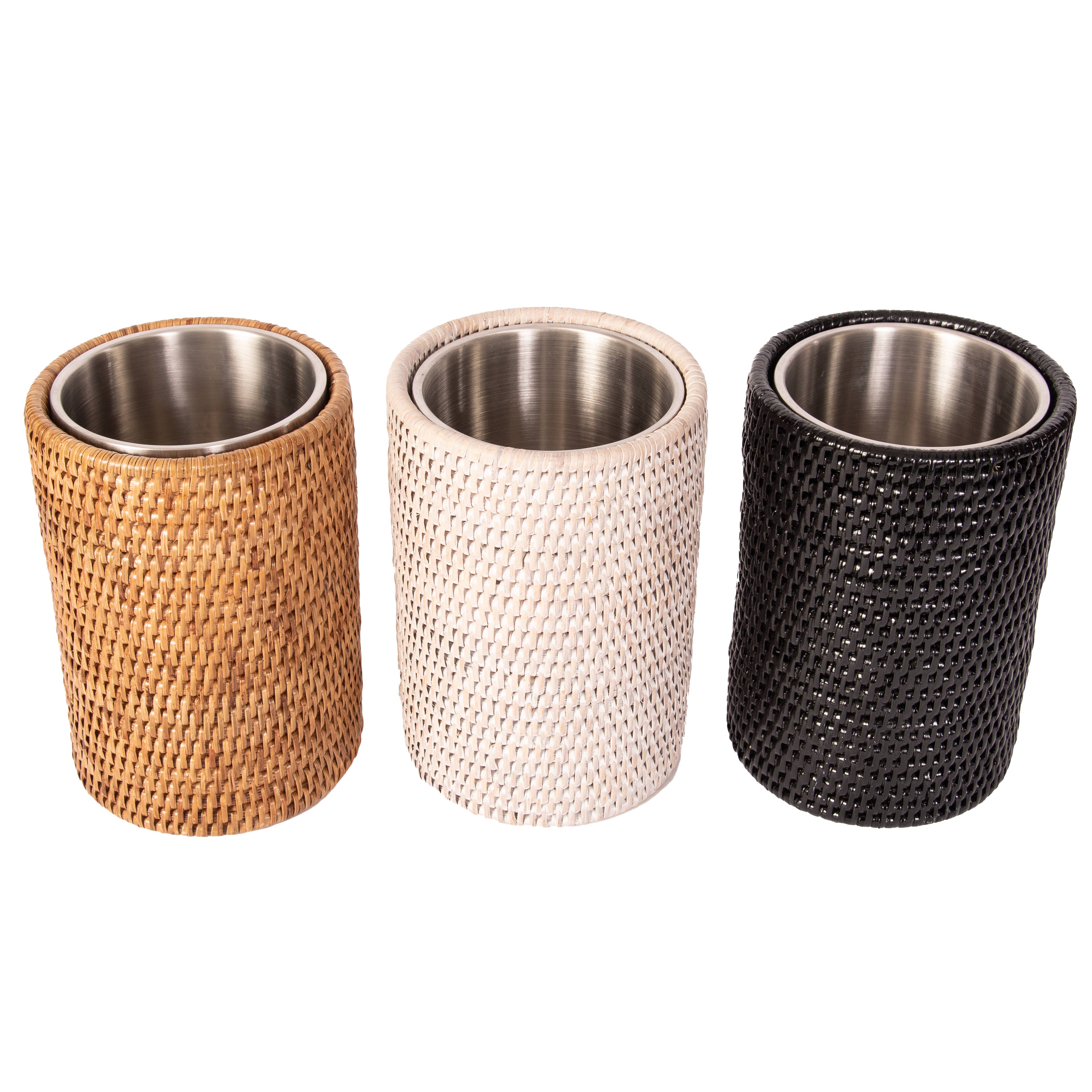 Artifacts Rattan™ Stainless Steel Wine Chiller