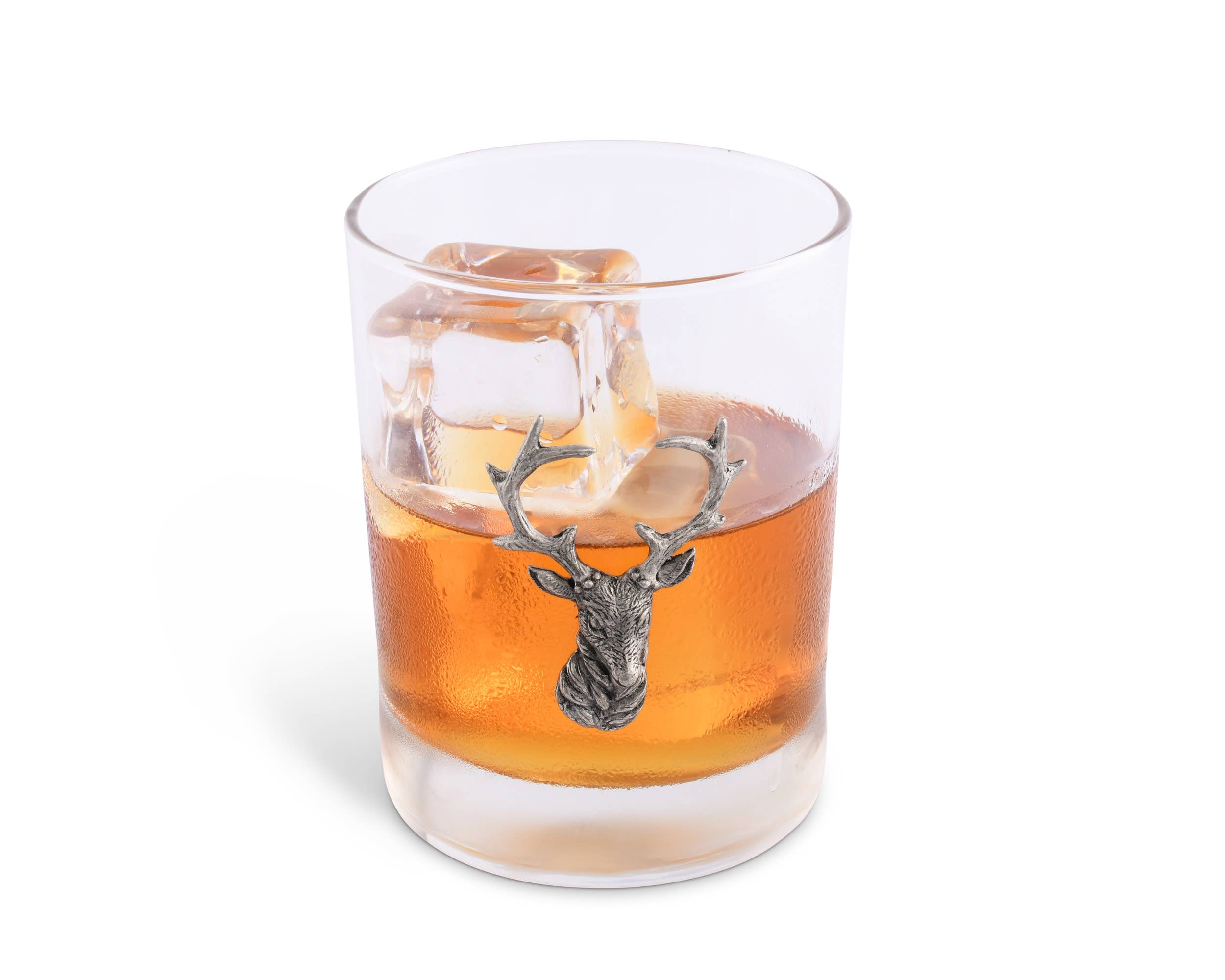 Elk Head Double Old Fashion Bar Glass