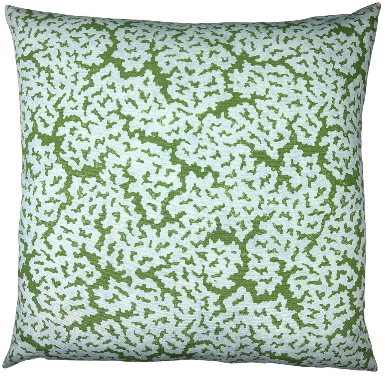 Birdie - Thibaut Blue and Green Printed Square Throw Pillow