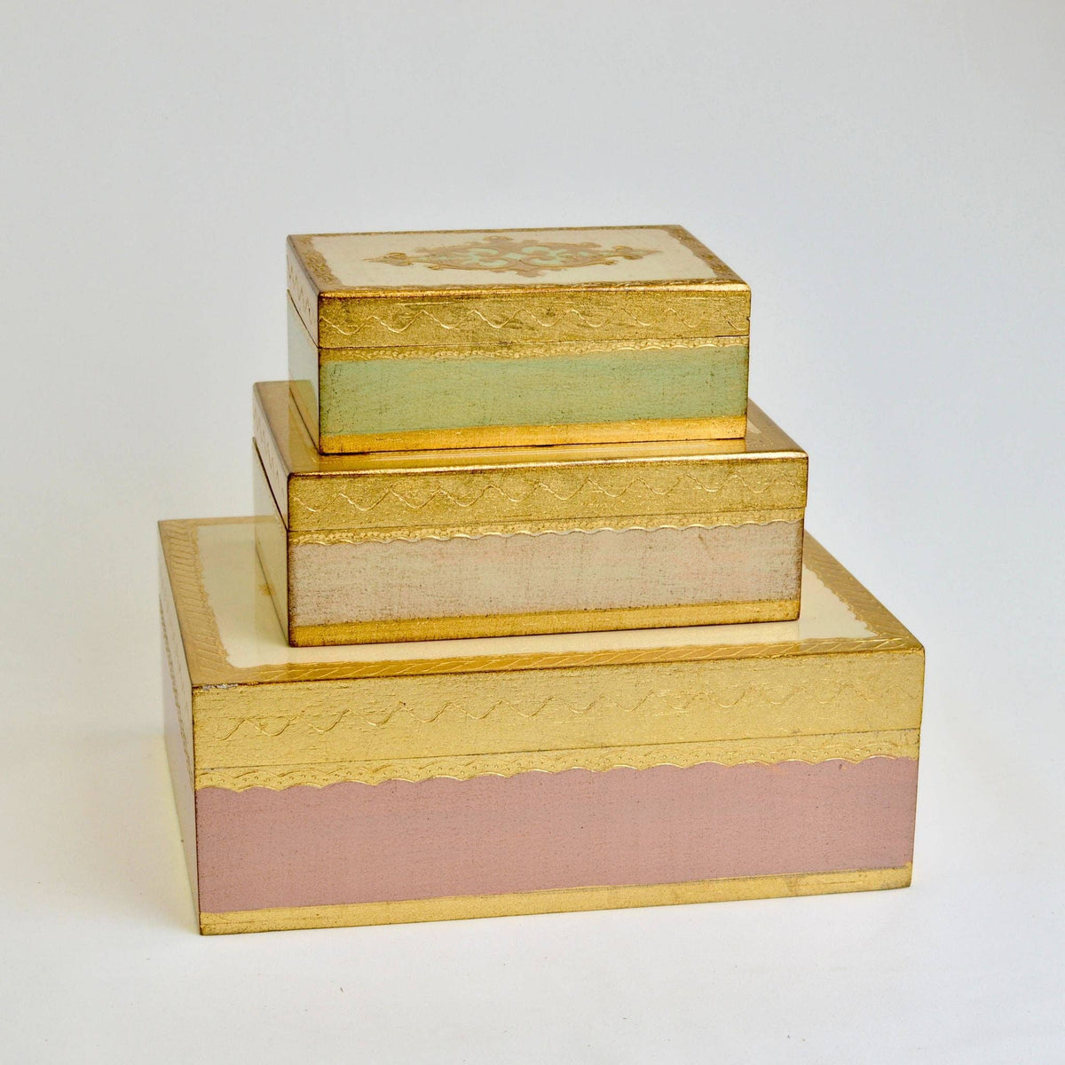Florentine Carved Wood Jewelry/Storage Box, 4 x 6