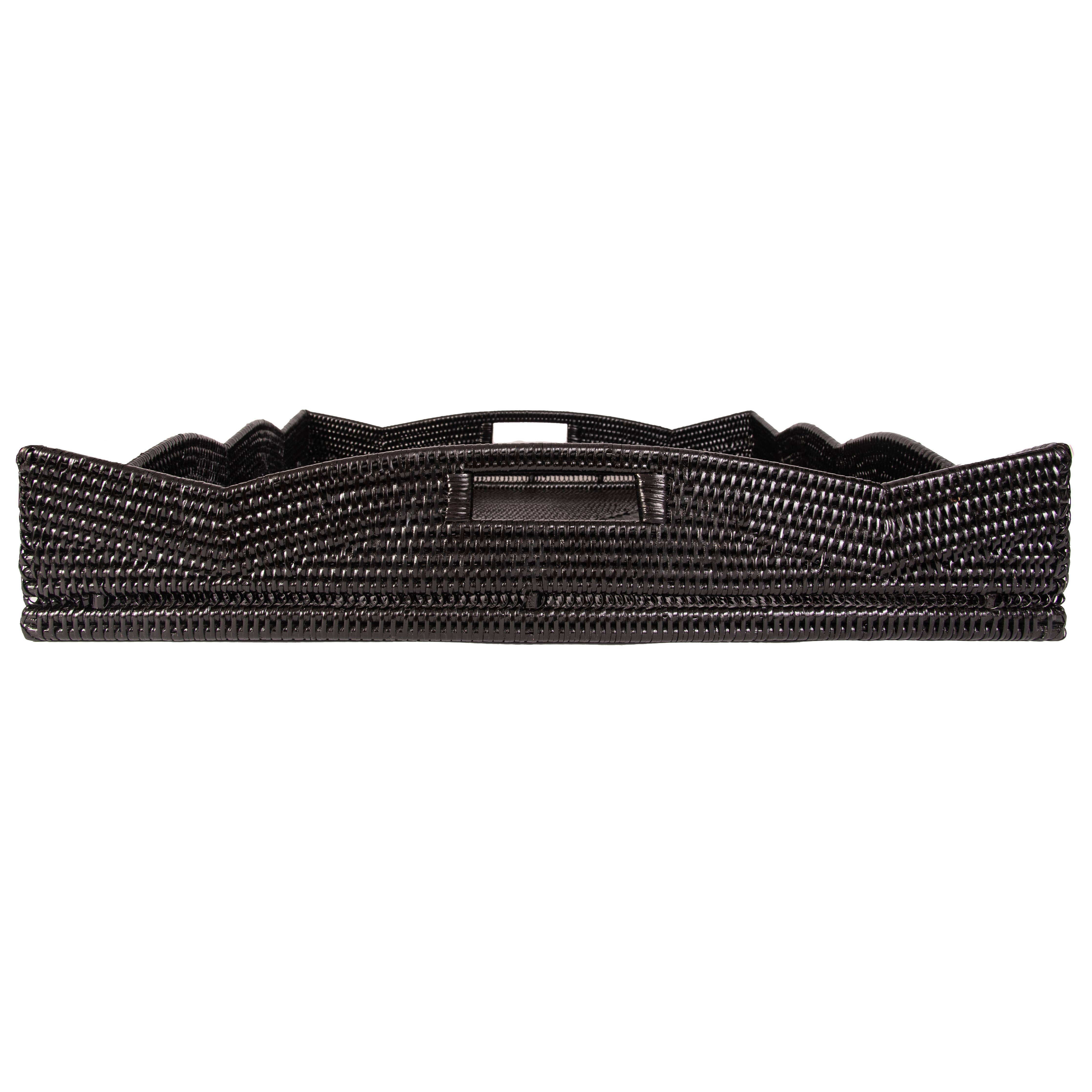 Artifacts Rattan Scallop Collection Square Tray