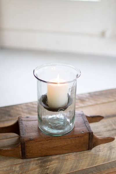 Glass Candle Holder