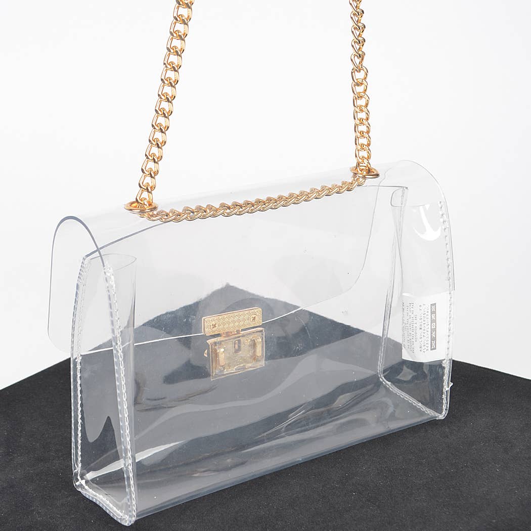 Transparent Chain Crossbody Bag