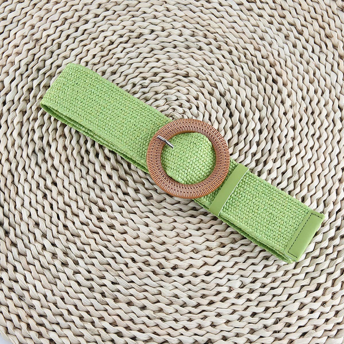 Braided Round Buckle Belt