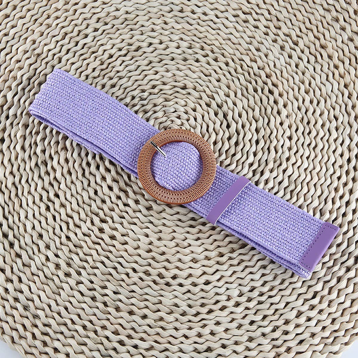 Braided Round Buckle Belt