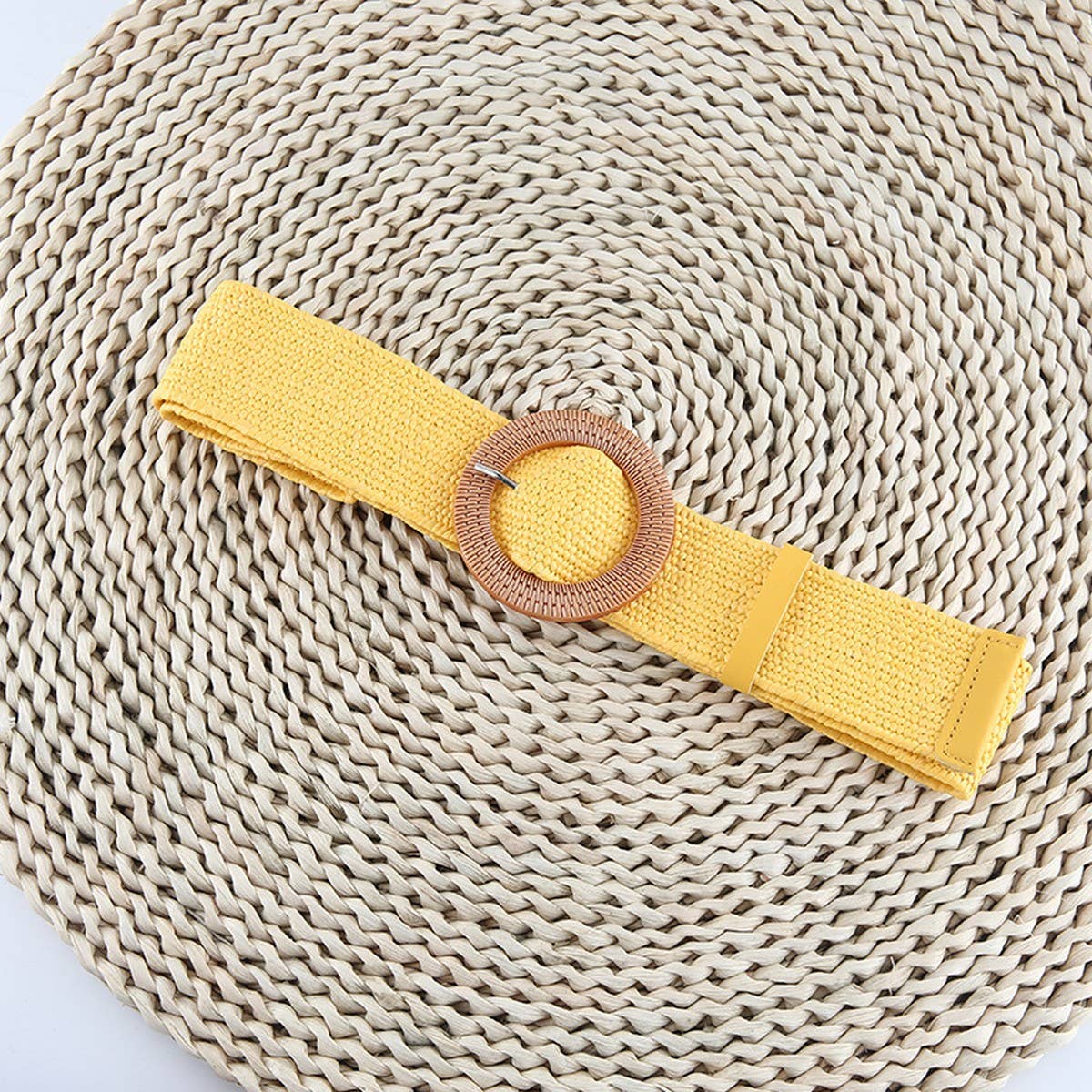 Braided Round Buckle Belt