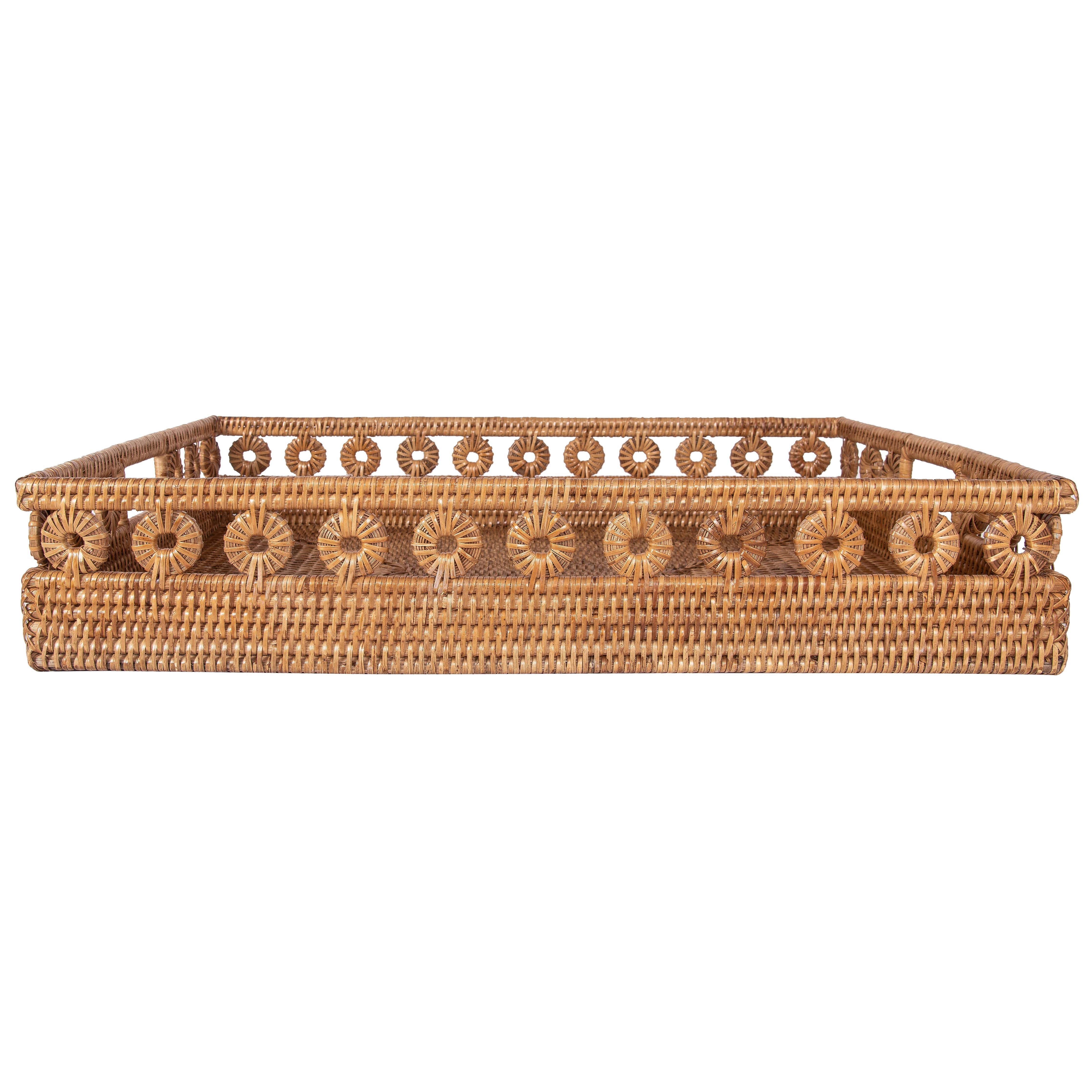 Artifacts Rattan™ Inna Rectangular Tray & Cutout Handle