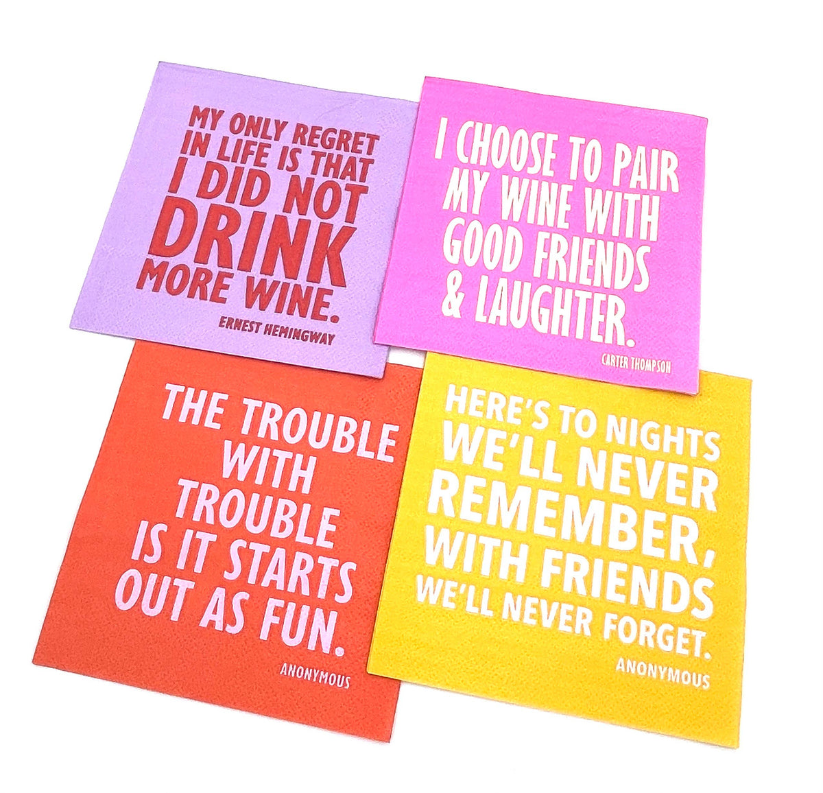 Festive Cocktail Funny Napkins | Pair Wine With Good Friends