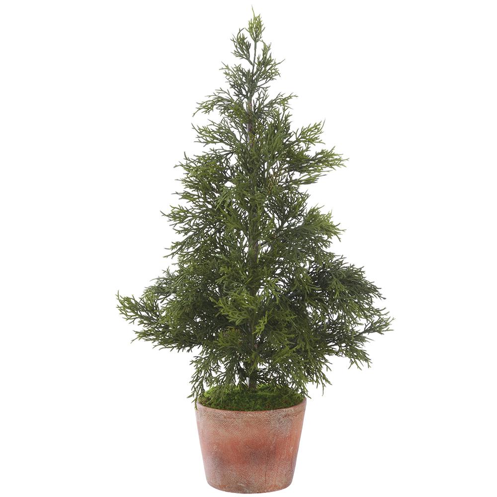 33" Juniper Tree In Cement Pot