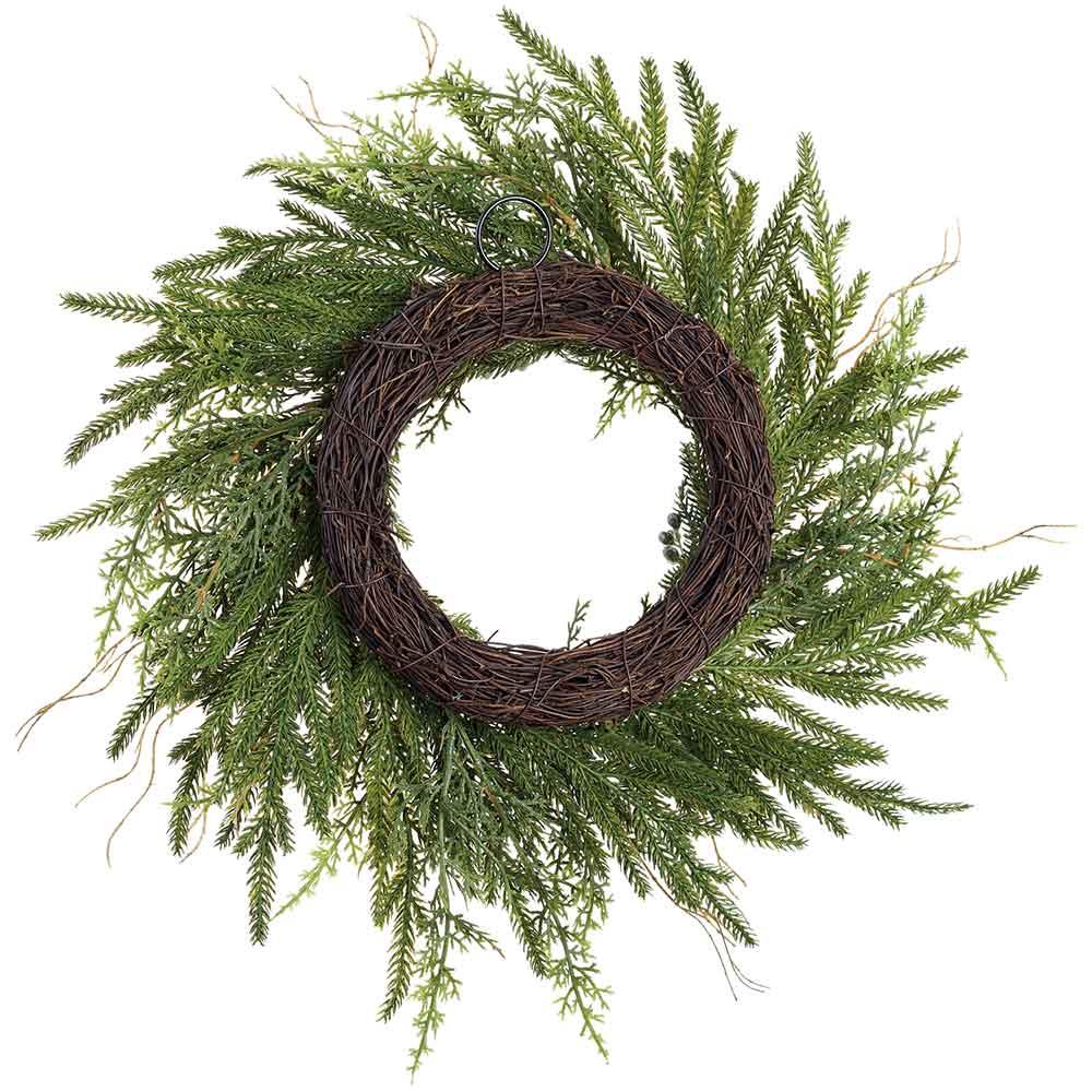 14" Juniper Cypress Wreath