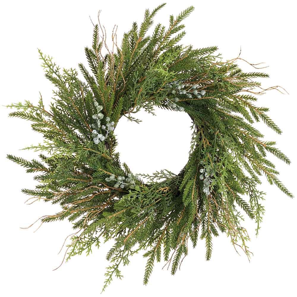 14" Juniper Cypress Wreath