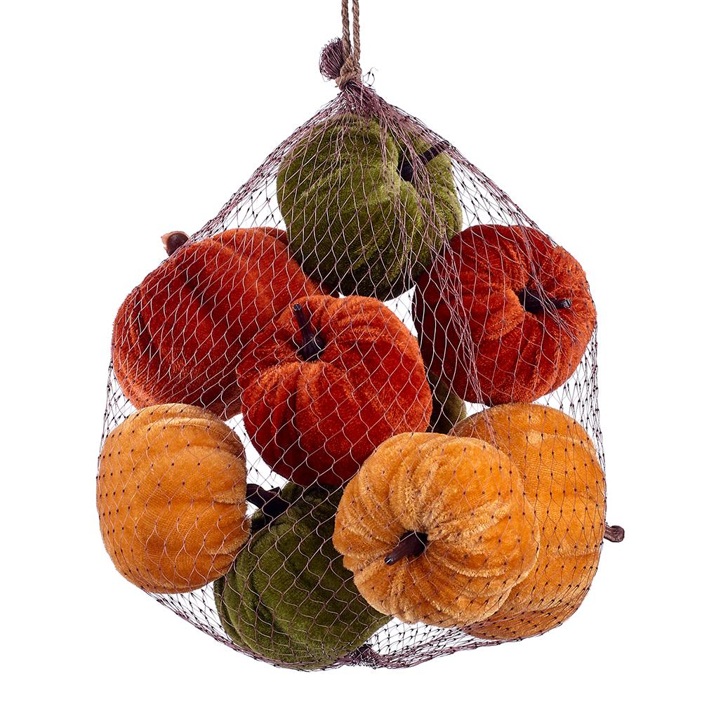Velvet Pumpkin (9ea/bag) Orange Green