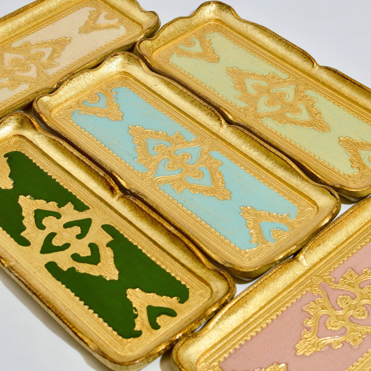 Florentine Carved Gilded Wood Narrow Tray, Made in Italy