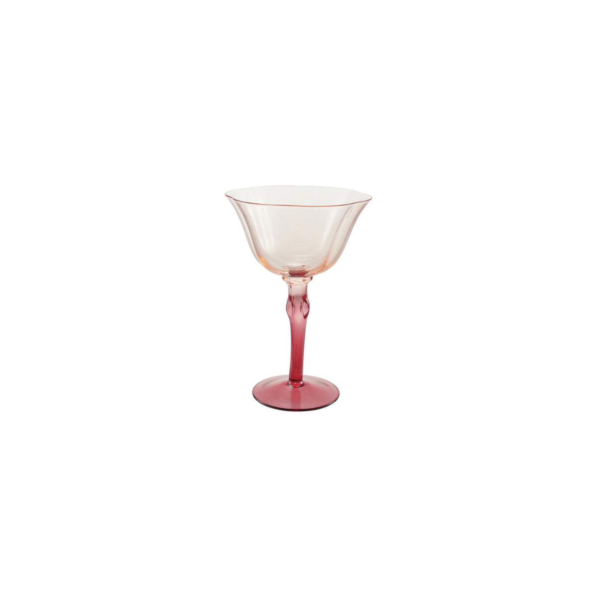 Two-Tone Stemmed Coupe Wine Glass