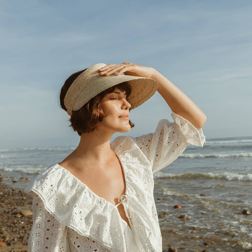 Rio Straw Visor, straw visors women